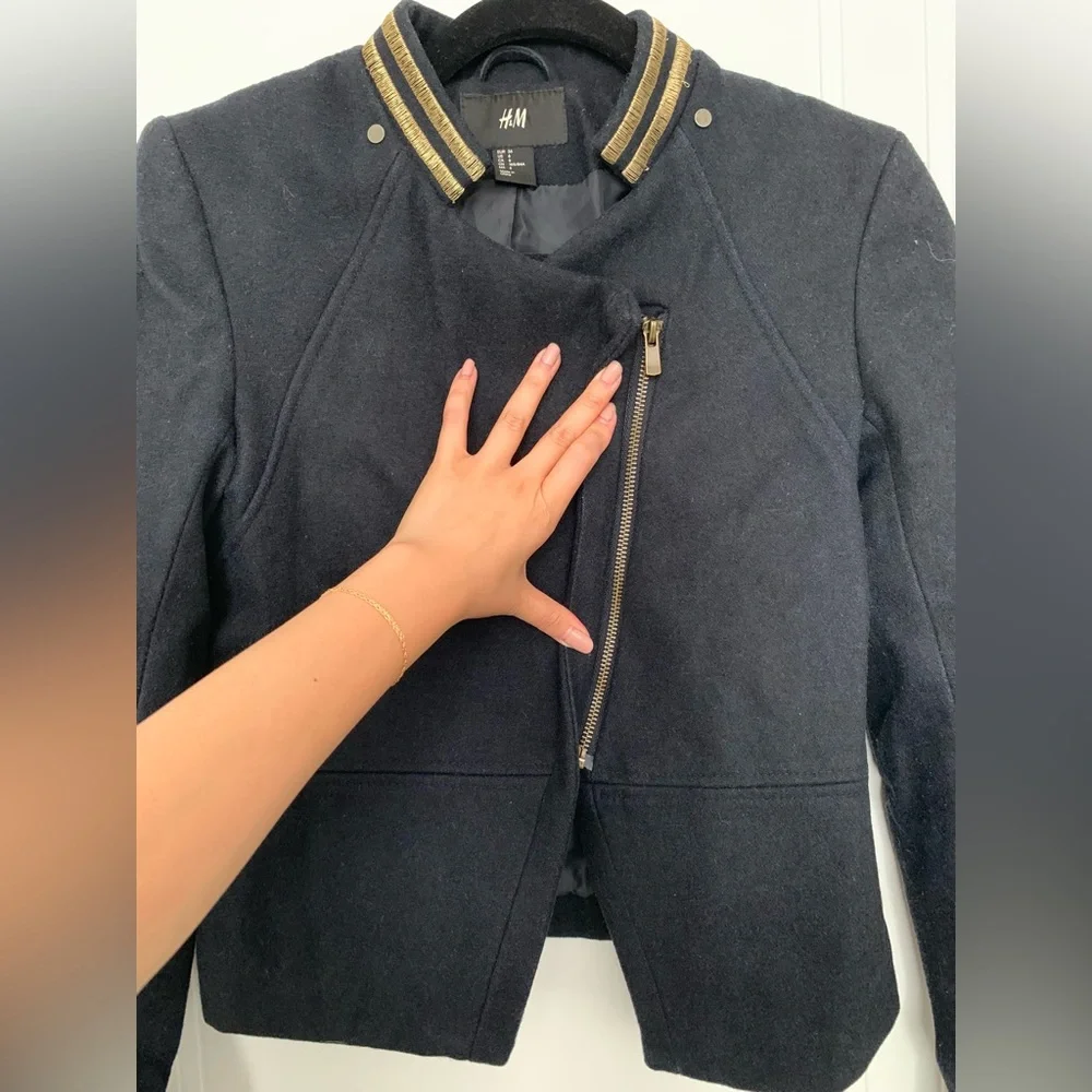 Navy Wool Jacket - Picture 2 of 3